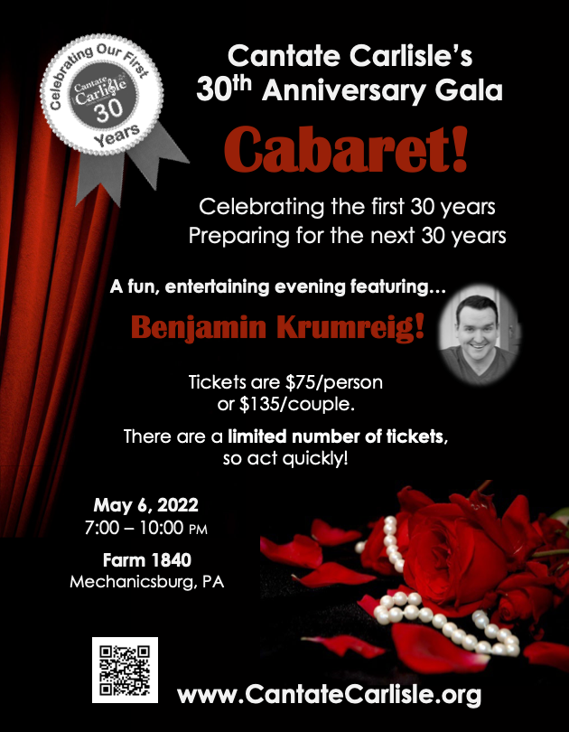 Cantate Carlisle's 30th Anniversary Gala poster